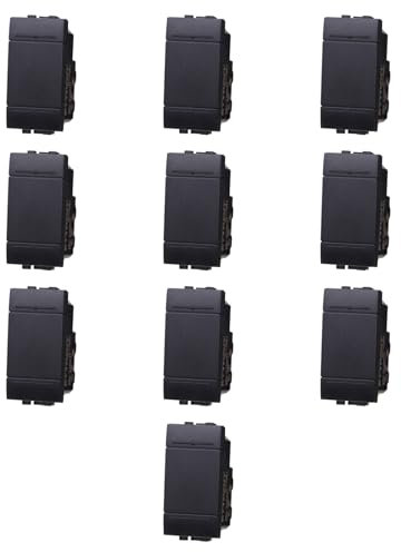 10 MODULI INTERRUTTORE 16A, NERO, COMPATIBILE CON BTICINO LIVING, MODULI E FRUTTI 100% COMPATIBILI, MATERIALI DI ALTA QUALITA'