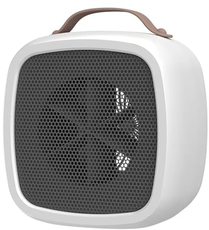 Electric Heater, Home Mini Multifunctional Air Heater, USB Silent Powerful Small Square, Fast Heating Fan, Office Desktop Electric for Office Room(Bianco)