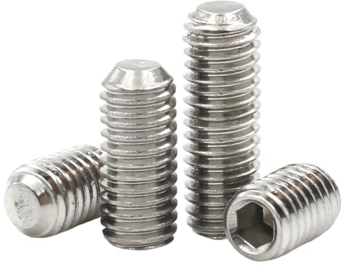 10 Stück M1,6 M2 M3 M4 M5 M6 M8 M10 304 Edelstahl-Innensechskant-Stellschraube, Topfspitze, DIN916, Kopflose Innensechskant-Gewindestifte(8mm,M1.6 (10pcs))