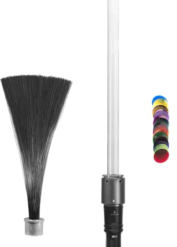Lichtmalpinsel-Starter-Set mit LED-Pinseln, 12 Farbfiltern und 1300 Lumen Taschenlampe, ultrafeine schwarze Glasfaser für kreative Fotografie