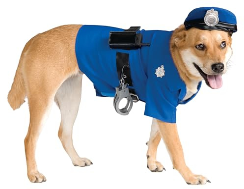 Rubies Police Officer Pet Costume for Dogs or Cats, Large