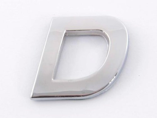 Chrom Aufkleber 3D Car Logo Großbuchstabe D chrom ca. 26mm hoch
