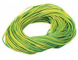 100m Length of Green/Yellow 3mm Electric Earth Sleeve