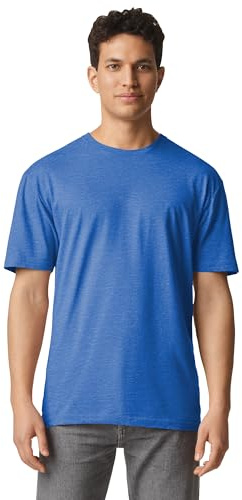 Gildan Mens Short Sleeve Soft-Style T-Shirt (M) (Heather Royal)