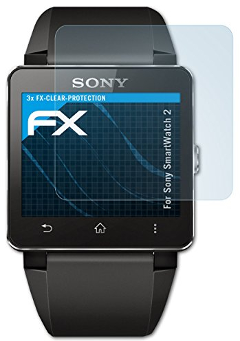 atFoliX Film Protection d'écran compatible avec Sony SmartWatch 2 Protecteur d'écran, ultra-clair FX Écran protecteur (3X)