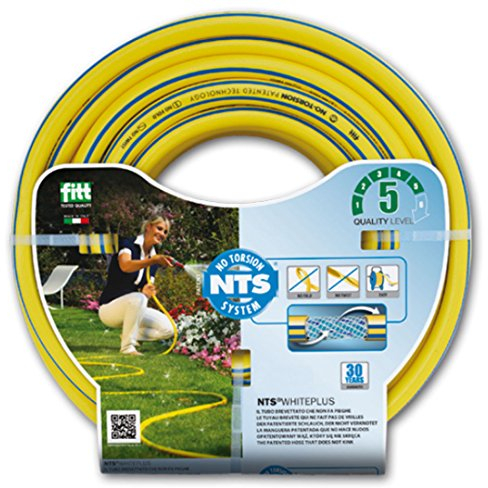 FITT 8011963747347 FWP3/450 5-lagig Profi Gartenschlauch 3/4 Zoll NTS, 50 m knickfest und verdrehungsfest, Wasserschlauch, Gelb, 37x37x15 cm
