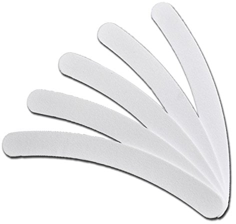 50x Profi Nagelfeile weiss gebogen 100/180 Körnung 50er Pack