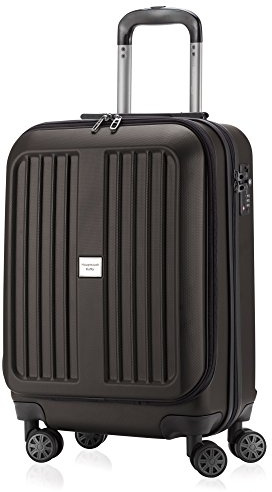 HAUPTSTADTKOFFER - X-Berg - Hand Luggage On-Board Suitcase Cabin Bag Hardside Spinner Trolley 4 Wheel, TSA, 55 cm, 42 Liter, Graphite matt