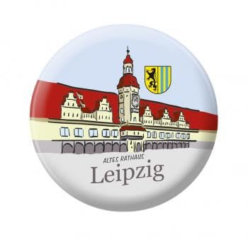 Magnet - ALTES RATHAUS Leipzig - Gr. ca. 5,7 cm - 16047 - Küchenmagnet