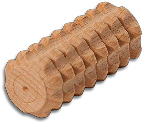 HOFMEISTER® Massage-Gerät aus Buchen-Holz, gegen Verspannungen & Schmerzen, Wellness & Entspannung für die Hand, Naturprodukt aus Europa, Hand-Massage-Roller, 11 cm