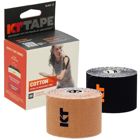 KT Tape Original, Pre-cut, 20 Strip, Cotton, Beige