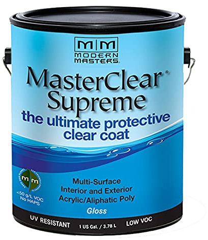 Modern Masters MCS904 MasterClear Supreme Protective Clear Coat, Clear Gloss, 1 Gallon