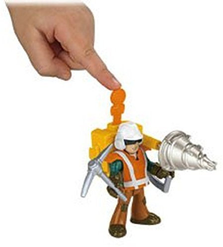Fisher Price Spielzeug - Imaginext City Rescue Bauarbeiter Figur mit Riesenbohrer Spielset