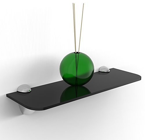 Acrylic Shelf with Fixings, Ideal for Bathrooms, Bedrooms, Living Rooms and More. (Black, W300 x D100)