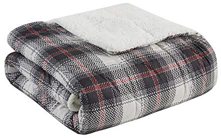 WOOLRICH Ridley Luxury Softspun Down Alternative Oversized Throw Black 50x70 Plaid Premium Soft Cozy Cozy Spun for Bed, Couch or Sofa