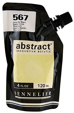 Sennelier Abstract Innovative Heavy Body Acrylic Paint, 120ml Pouch, Naples Yellow