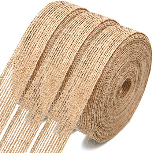 Juteband Sackleinen Band Decoband für Hochzeitdeko, Handwerk, Weihnachten, Geschenkverpackung (2cm*30 Meter)