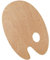 KREUL 41800 - Solo Goya Holzpalette aus Buchenholz, oval ca. 20 x 30 cm groß, 5 mm stark, dreifach verleimt, Oberfläche lackiert, universell einsetzbar für Öl- und Acrylmalerei