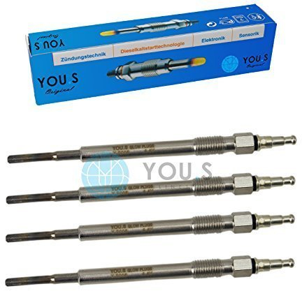 YOU.S Orignal N10579802 Glühkerzen Länge: 117,0 mm Spannung: 4.4 V (4 Stück)