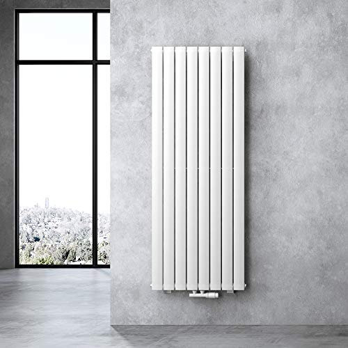doporro Vertikal Badeizkörper Badheizung 180x61cm Weiß | Doppellagig Heizkörper Flachheizkörper Mittelanschluss | Flach Paneelheizkörper 2095Watt