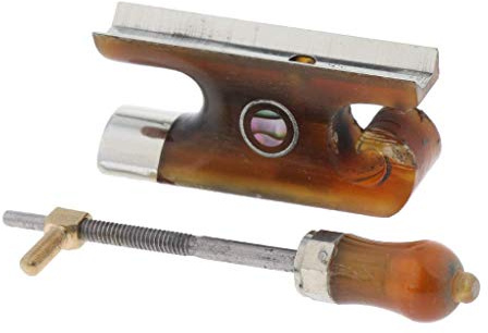 Tubayia Geigenbogen Violinbogen Ebenholz Frosch mit Schraube für 4/4 3/4 Violine Geige Zubehör