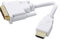Speaka Cable de conexión profesional DVI/HDMI, 2 m, SP-7870336, contactos dorados, blanco, 1 conector DVI de 18+1 pines.