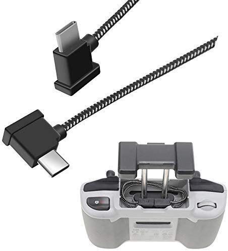 Hanatora 11.8 Inch USB C to USBC RC-N3/N2/N1/N1C Remote Controller Cable for DJI Flip,Neo,Mavic 3,Air 3S/3/2/2S,Mini 4K/2 SE/3/4 Pro,Nylon 1FT Tablet RC Data Cord Accessories(Type C Connector)