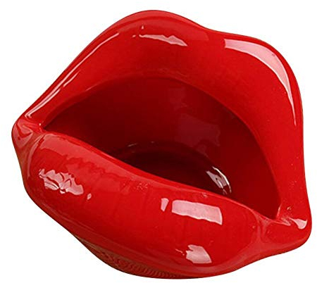 BYFRI Cartoon Aschenbecher Lippen Keramicaschenbecher Kreativer Blumentopf Trendy Mund Für Freund Geschenk