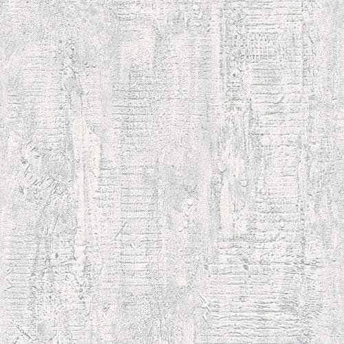 Papier peint béton | Papier peint style industriel 94426-3 | Papier peint gris clair vinyle & intissé | Papier peint chambre & salon