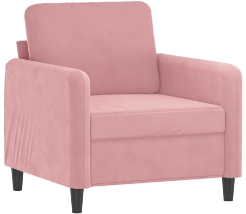 HETFTJN Koltuk Takimi Schlafcouch Sofas Sofagarnituren - Sessel Rosa 60 cm Samt für Hotelzimmer Sitzzimmer Schlafzimmer Relaxationsraum
