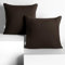 DecoKing 2 Kissenbezüge 80x80 cm Jersey 100% gekämmte Baumwolle Reißverschluss braun Amber