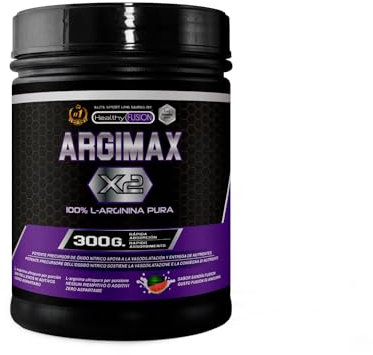 Healthy Fusion Argimax | 100% L-Arginina pura AAKG 4.000mg - Precursor Ossido Nitrico | Massime Prestazioni e Pump Muscolare | Migliora la Circolazione, Resistenza e Recupero | 300g gusto anguria