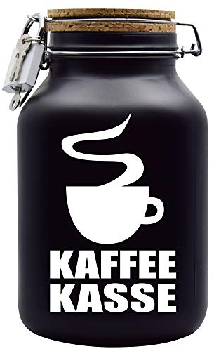 Spardose Kaffeekasse Geld Geschenk Idee Schwarz XXL