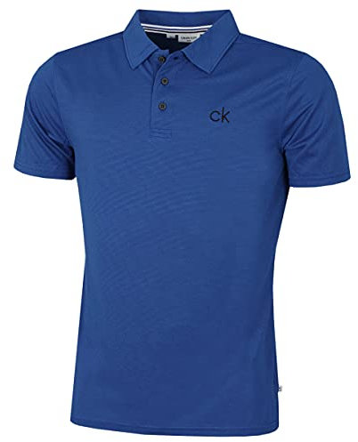 Calvin Klein Mens Central Eco Polo Shirt - Royal - XL
