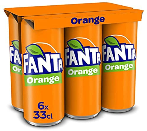 Fanta Orangen-Soda mit natürlichen Aromen – 6 Dosen à 33 cl