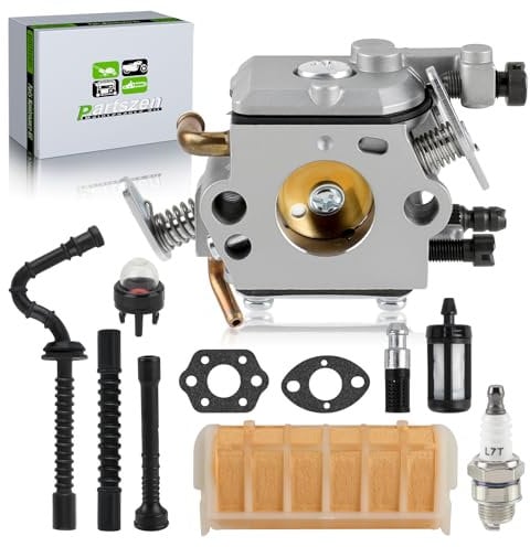 partszen 1123-120-0620 Carburetor with Primer Bulb Negative Pressure Pipe Fuel Filter for STIHL Chainsaw MS230 MS250 MS250C