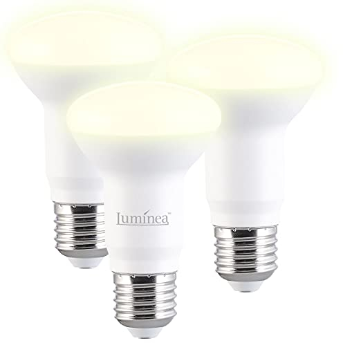 Luminea LED R63: 3er-Set LED-Reflektor E27, 8 W (ersetzt 60 W), 806 lm, warmweiß 3000 K (LED Lampe E27, LED-Beleuchtung E27, Leuchte)