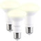 Luminea LED R63: 3er-Set LED-Reflektor E27, 8 W (ersetzt 60 W), 806 lm, warmweiß 3000 K (LED Lampe E27, LED-Beleuchtung E27, Leuchte)