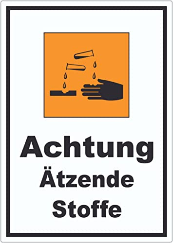 Aufkleber Gefahrensymbol ätzend A9 (37x52mm)