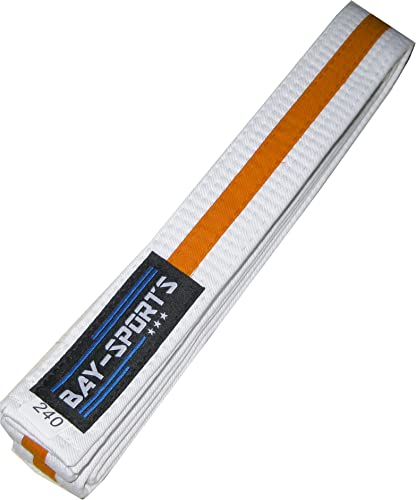 BAY Budogürtel, weiß/orange/weiß, Zweifarbig (240)