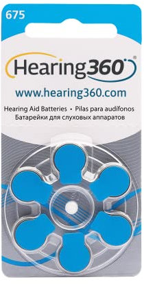 30 Batteries Model 675 Blue (PR44) – 5 Packs of 6 Batteries for Hearing Aids 1.45 V – Rayovac Varta Extra Acoustic Batteries