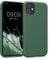 kwmobile Case Compatible with Apple iPhone 11 Case - Slim Protective TPU Silicone Phone Cover - Dark Green