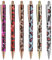 Cobee Bling Metallstifte, 6 Stück Click Einziehbare Kugelschreiber 1,0 mm Kugelschreiber mit schwarzer Tinte Metallglitzer Kugelschreiber für Männer Frauen Schule Büro Zuhause (Leopardenmuster)