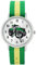 Pacific Time Kinder Armbanduhr Jungen Traktor für Kinder grün Trecker Kinderuhr Auto Car Textilarmband grün gelb Leuchtzeiger Analog Quarz 87659