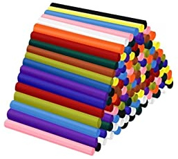 KIHENE 120 Stück Heißklebestifte 7 mm Mischfarben Heißklebepistole Klebestifte for DIY Handwerk Bunte Heißklebestifte Stange