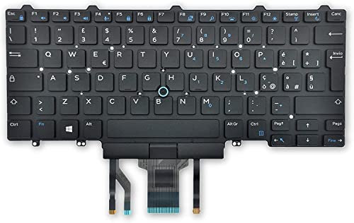 INFOELETTRONICA LO STORE DELLA CONVENIENZA E QUALITA' Tastiera Italiana per dell Latitude 14 5491 7480 7490 RETROILLUMINATA TRACKPOINT