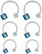 Longita Hufeisen Septum Piercing für Damen 16G 8/10/12MM - Opale CZ Tragus Conch Helix Knorpel Ohr Schmuck Silber