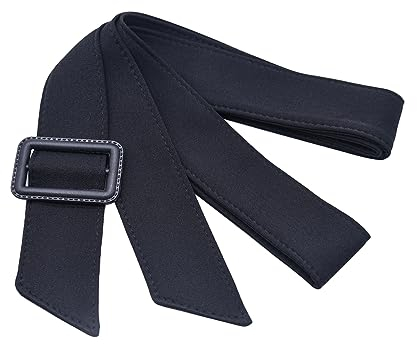 HXJDAM Stoffgürtel Damen zum Binden - Stilvoller, eleganter Taillengürtel in Schwarz, geeignet für Trenchcoats, Mäntel und Jacken.