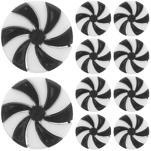 10pcs Christmas Candy Ornament Hanging Plastic Candy Cane Pendant Mini White Black Peppermint Xmas Tree Lollipop for Christmas Tree Decorations