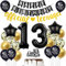 Offizielle Teenager 13. Geburtstag Dekoration Jungen Mädchen, Luftballon 13. Geburtstag Junge Teenager Schwarz Gold Geburtstagsdeko 13 jahre Junge ballon deko